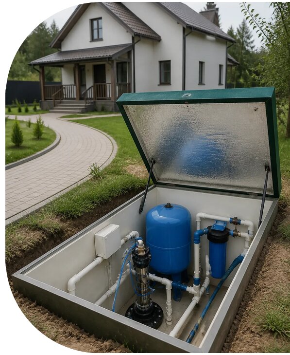Автономное водоснабжение дома в Кизляре от 152415 р. | АПаруса-Кзр